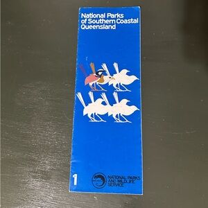 Vintage 1987 Australian National Parks of South Coastal Queensland Pamphlet